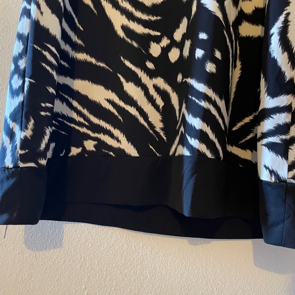 INC Black and White Animal Print 3/4 Length Sleeves Loose Knee Length dress - Picture 7 of 7